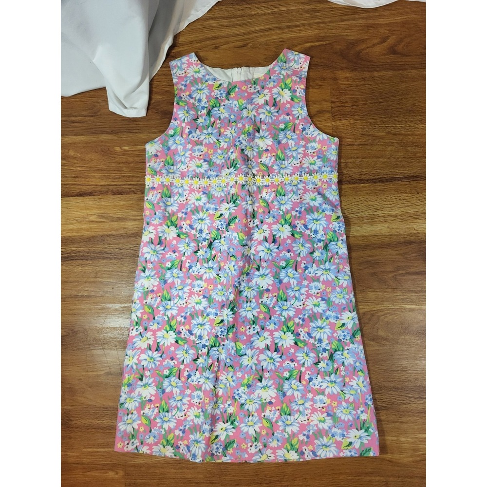 Hartstrings Size 12 Pink Floral Sleeveless Shift Dress